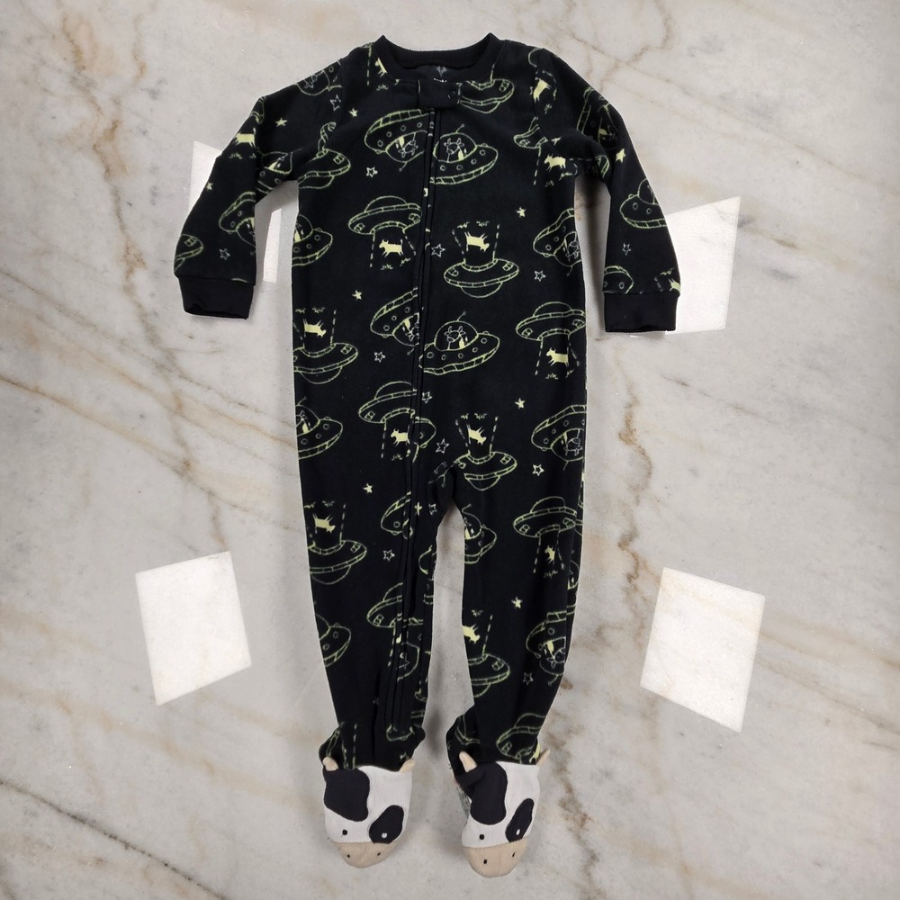 PJ Place Carters Cloud Island Sleepers Toddler 2T/24M Multi Footed Pajamas Lot 3 - Picture 5 of 13